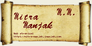 Mitra Manjak vizit kartica